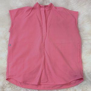 Rafaela Oversized Scrub Top XXS, Neon Pink